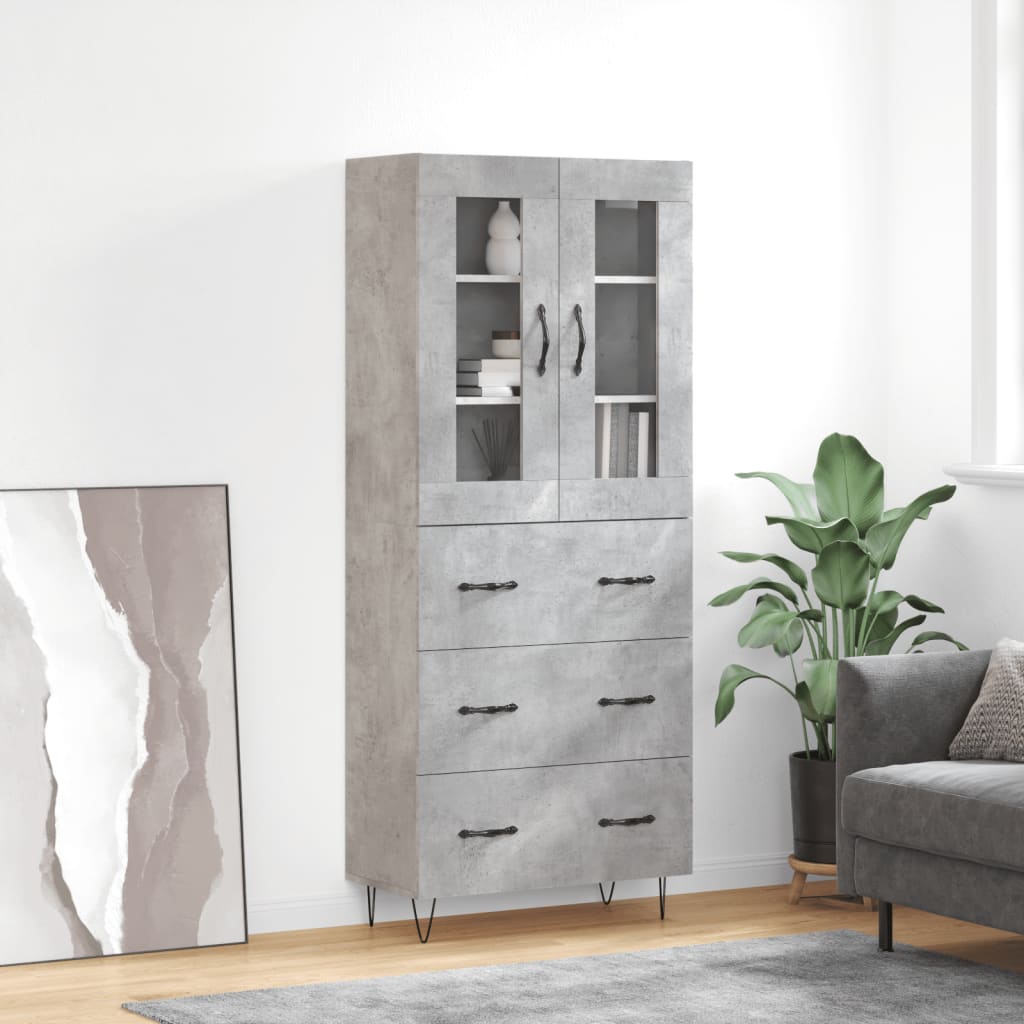 Högskåp 69,5X34X180 Cm Konstruerat Trä