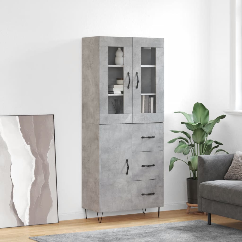 Högskåp 69,5X34X180 Cm Konstruerat Trä