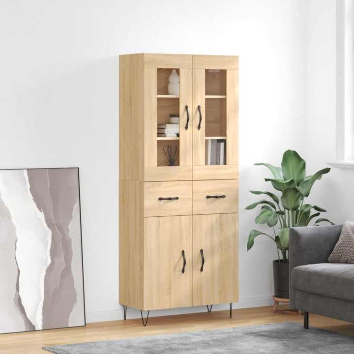 Högskåp 69,5X34X180 Cm Konstruerat Trä