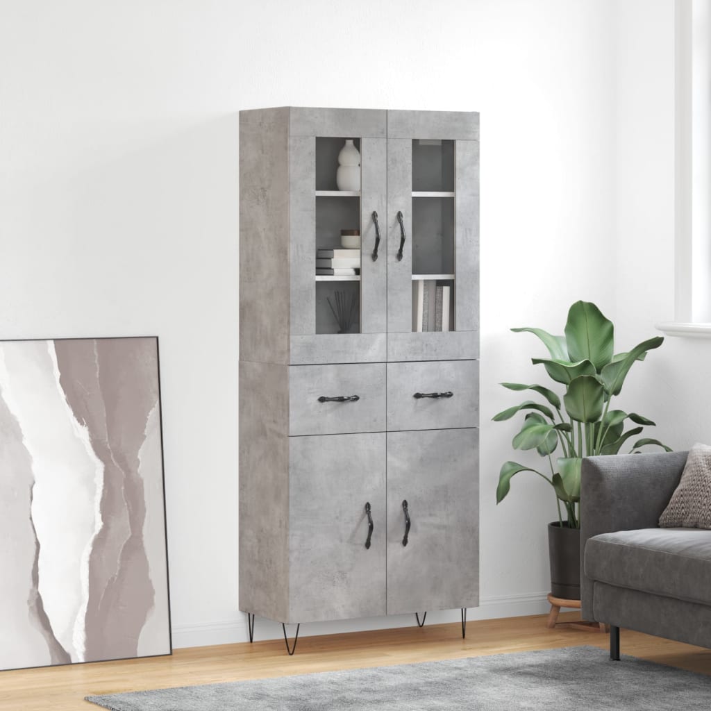 Högskåp 69,5X34X180 Cm Konstruerat Trä