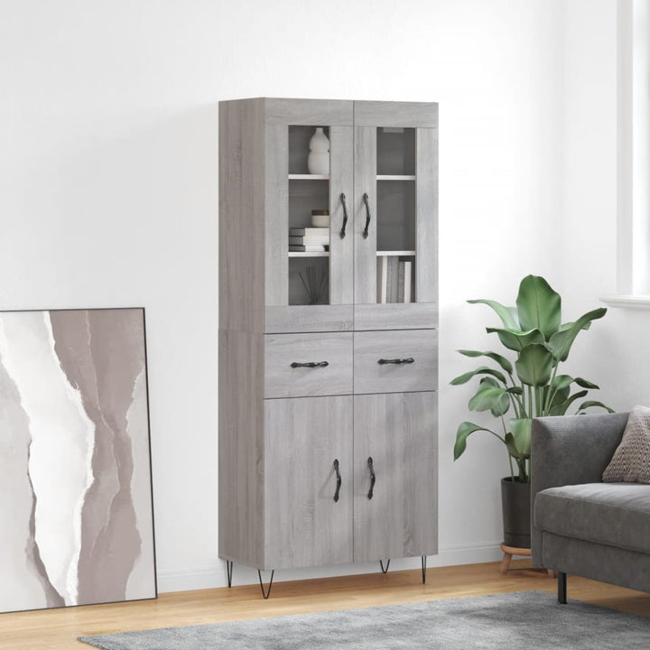 Högskåp 69,5X34X180 Cm Konstruerat Trä