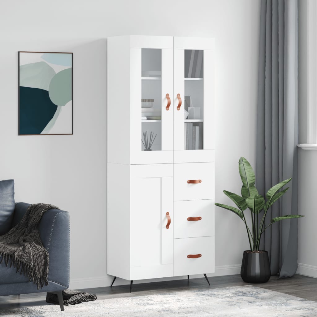Högskåp 69,5X34X180 Cm Konstruerat Trä