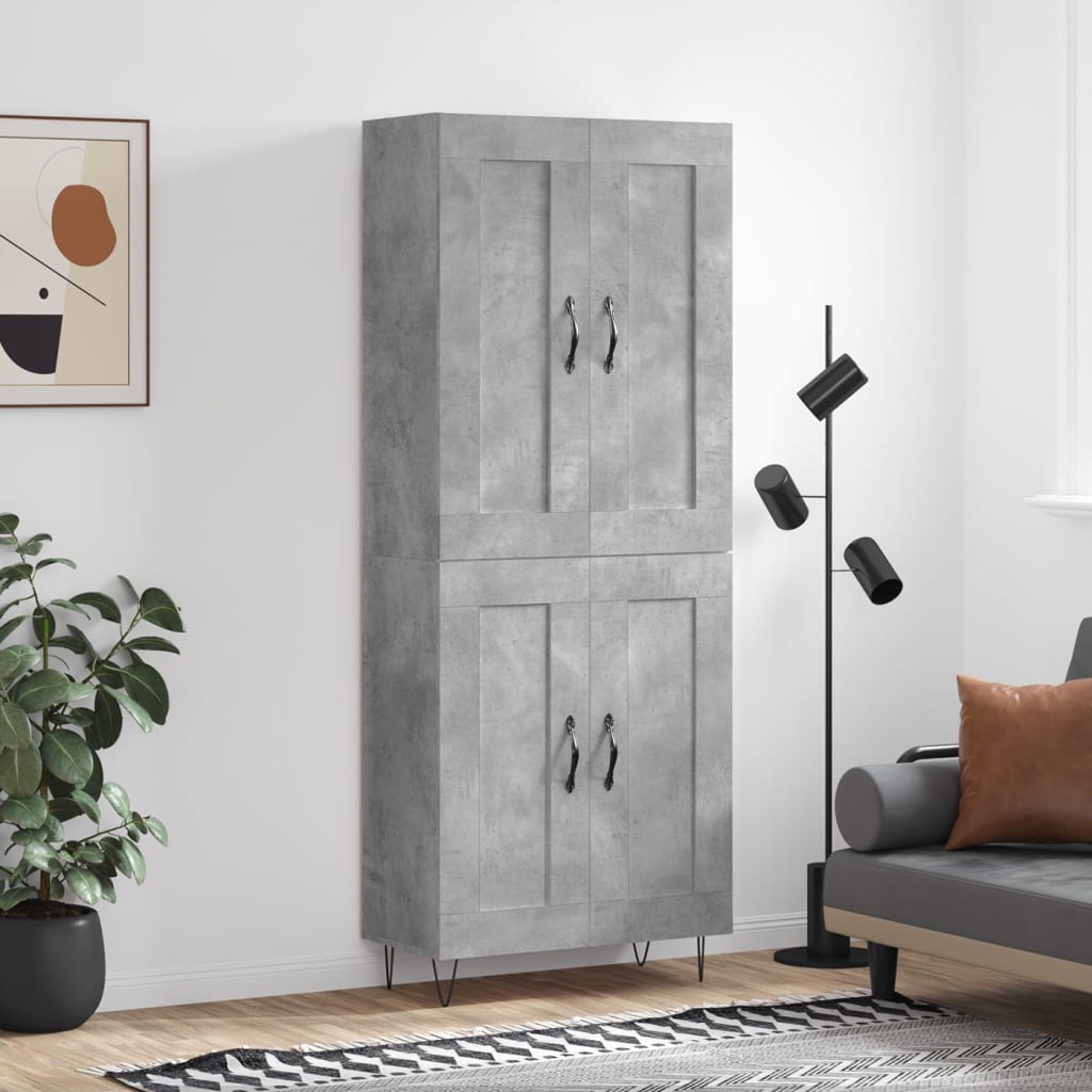 Högskåp 69,5X34X180 Cm Konstruerat Trä