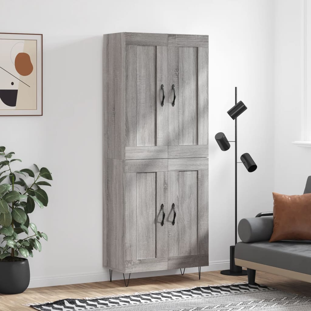 Högskåp 69,5X34X180 Cm Konstruerat Trä