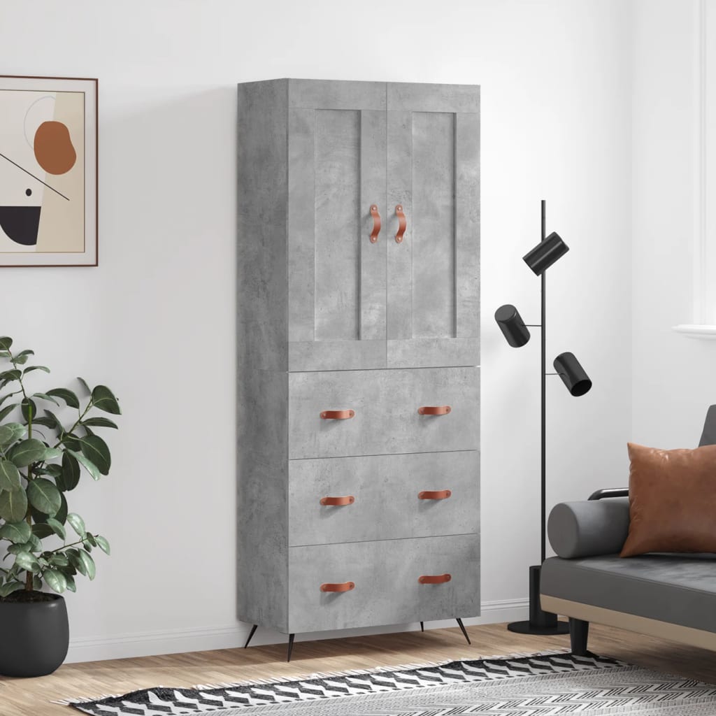 Högskåp 69,5X34X180 Cm Konstruerat Trä