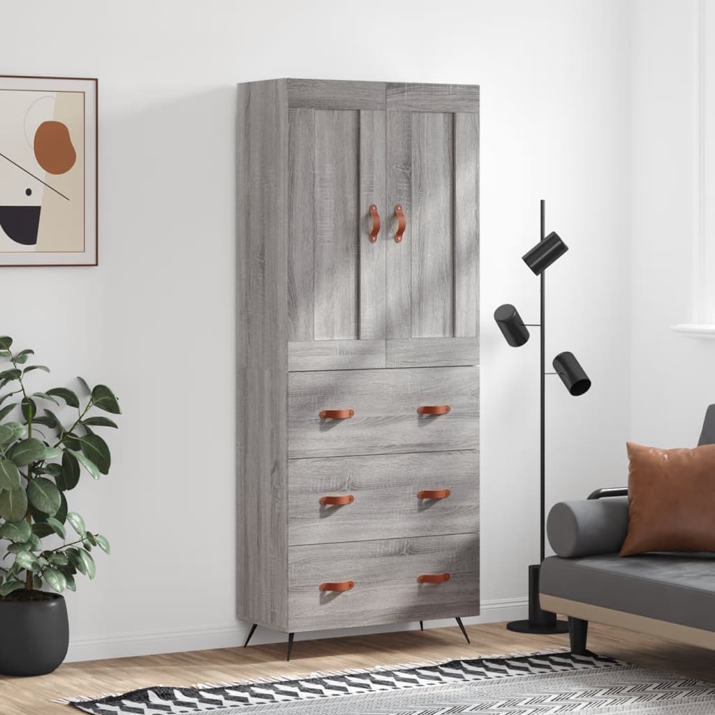 Högskåp 69,5X34X180 Cm Konstruerat Trä