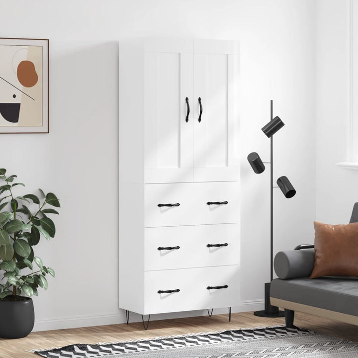 Högskåp 69,5X34X180 Cm Konstruerat Trä