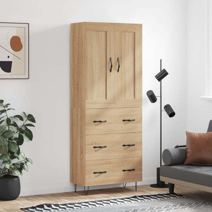Högskåp 69,5X34X180 Cm Konstruerat Trä