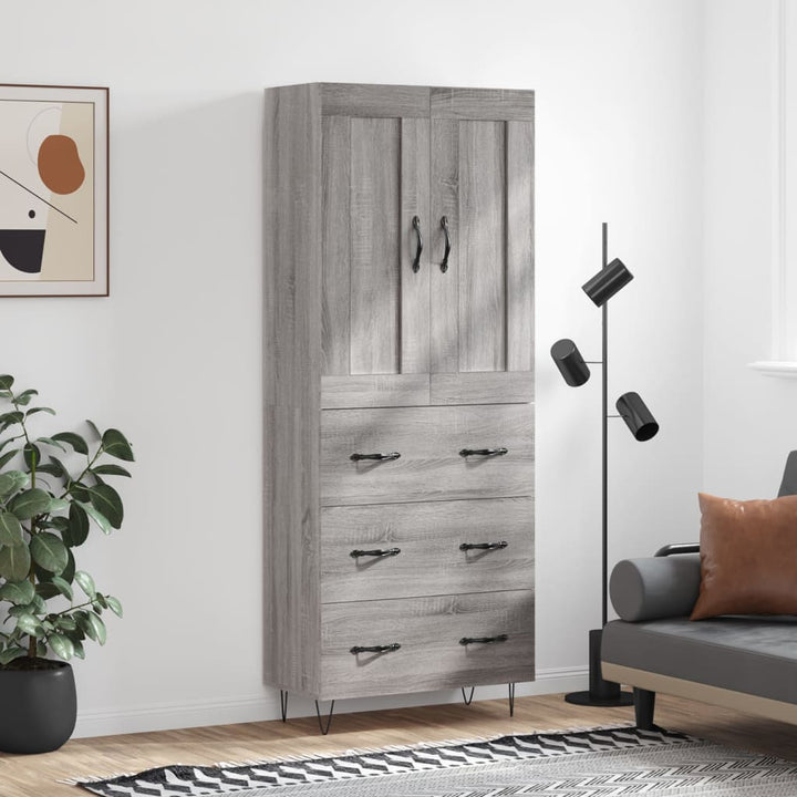 Högskåp 69,5X34X180 Cm Konstruerat Trä