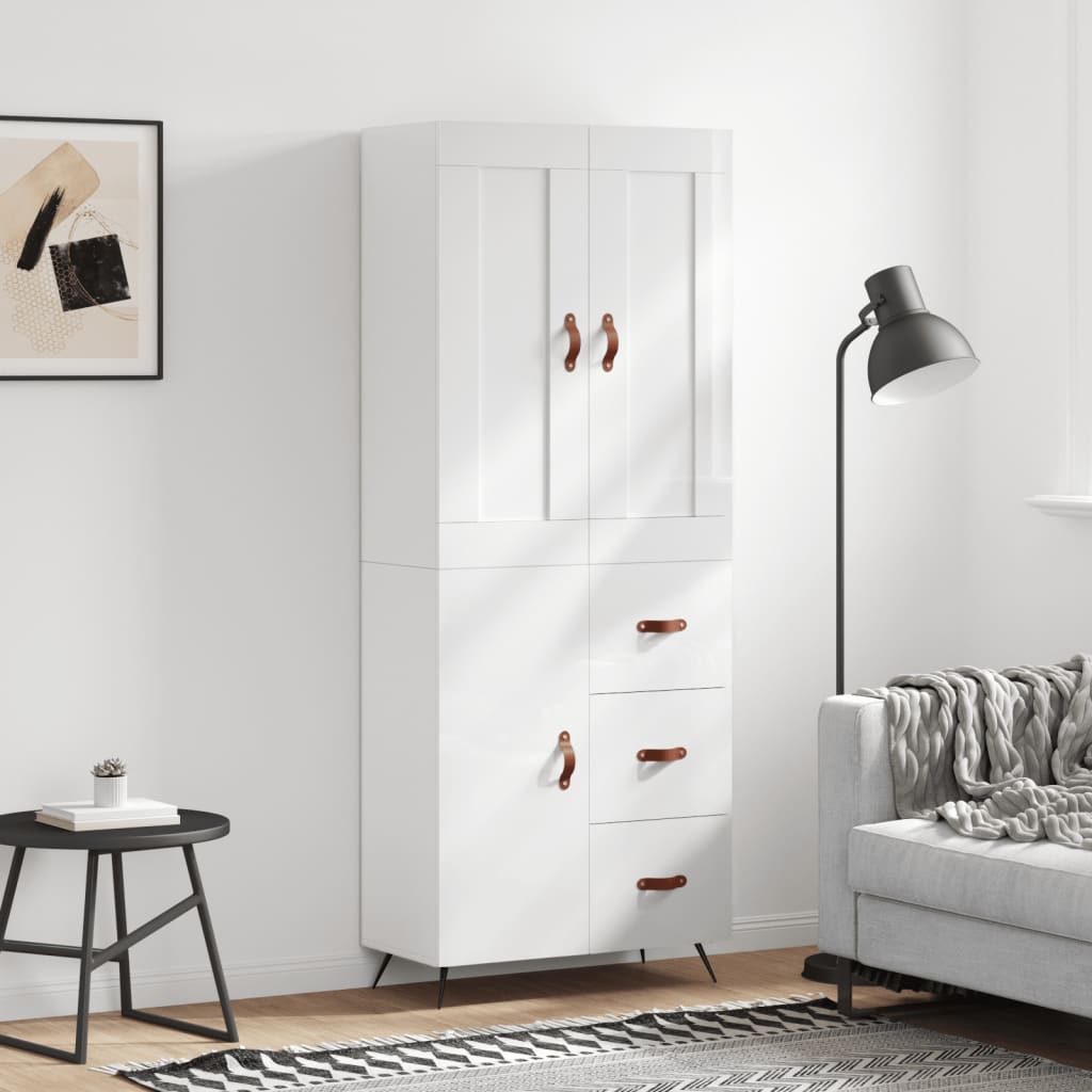 Högskåp 69,5X34X180 Cm Konstruerat Trä