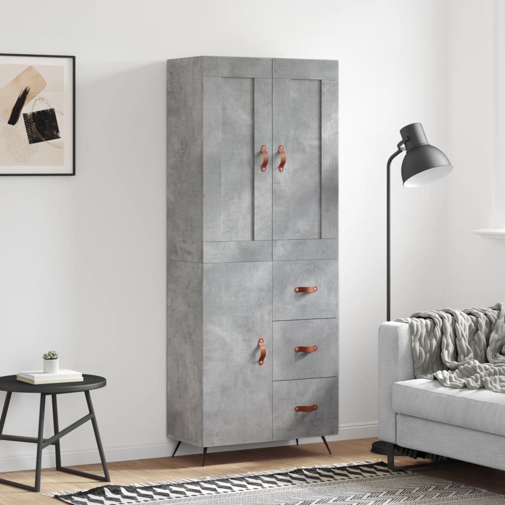Högskåp 69,5X34X180 Cm Konstruerat Trä