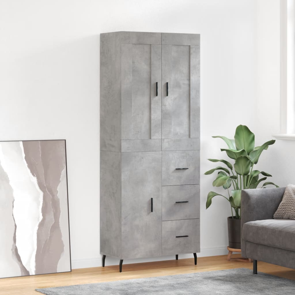 Högskåp 69,5X34X180 Cm Konstruerat Trä
