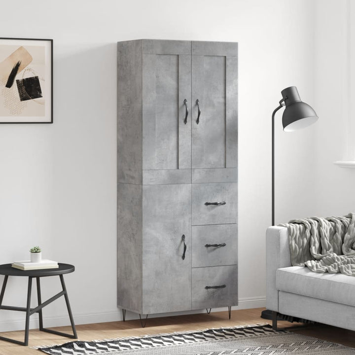 Högskåp 69,5X34X180 Cm Konstruerat Trä