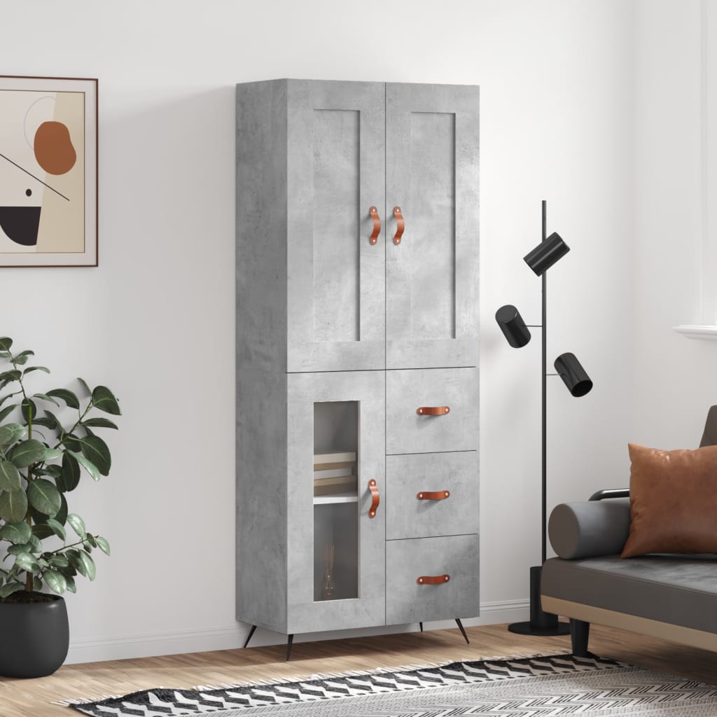 Högskåp 69,5X34X180 Cm Konstruerat Trä