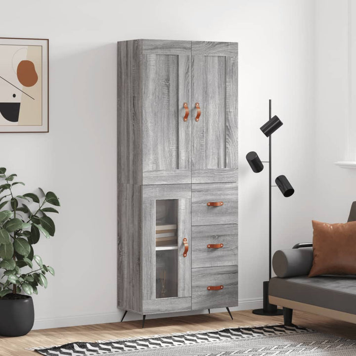 Högskåp 69,5X34X180 Cm Konstruerat Trä