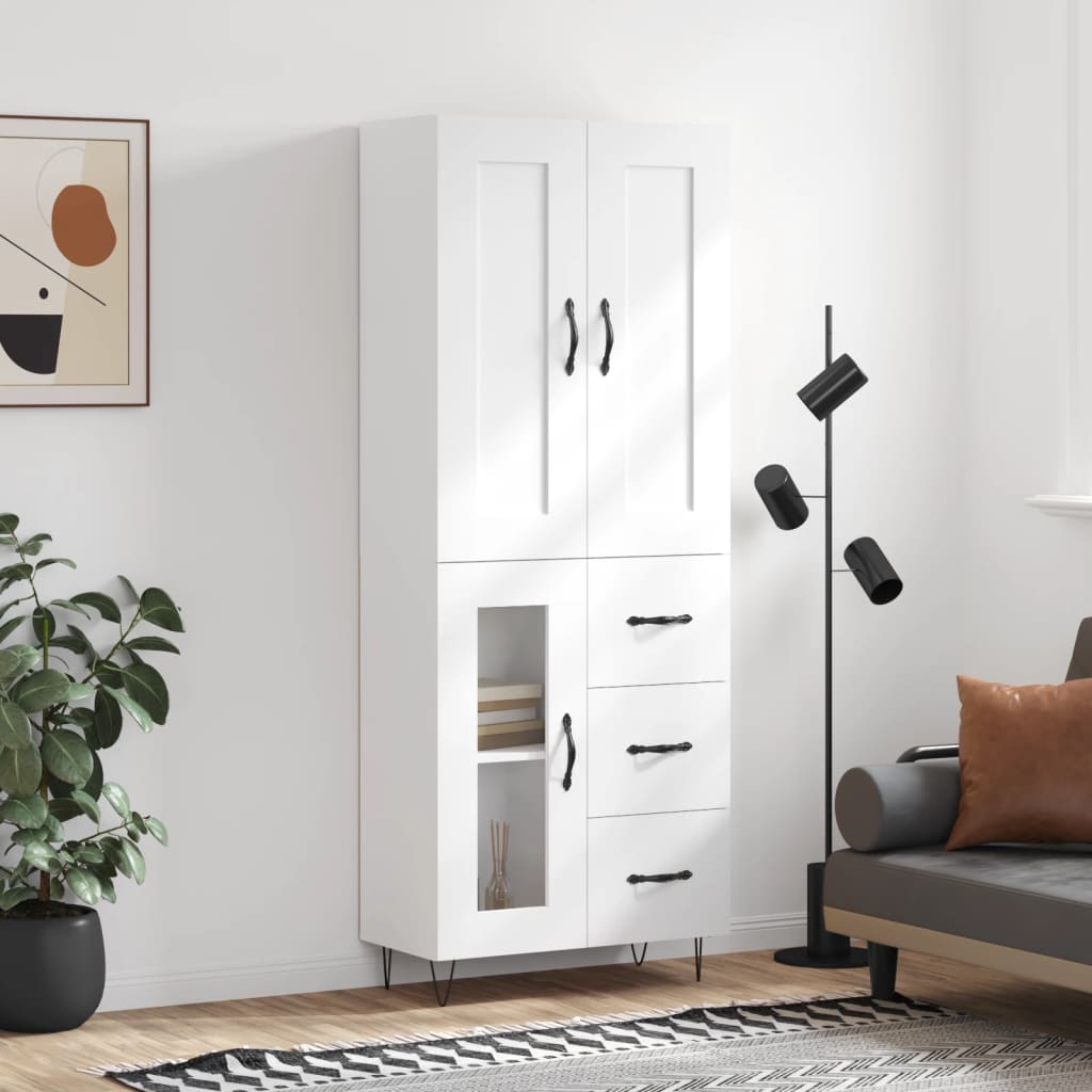 Högskåp 69,5X34X180 Cm Konstruerat Trä