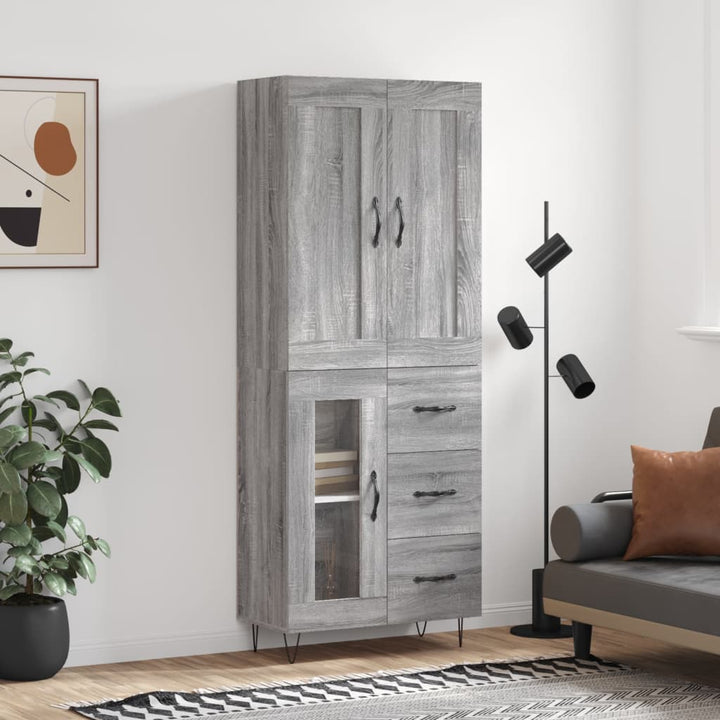 Högskåp 69,5X34X180 Cm Konstruerat Trä