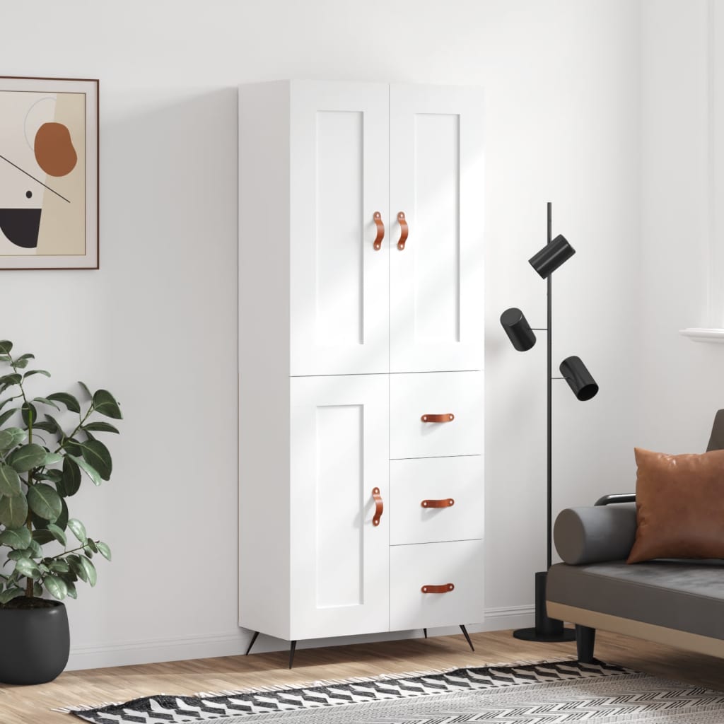 Högskåp 69,5X34X180 Cm Konstruerat Trä