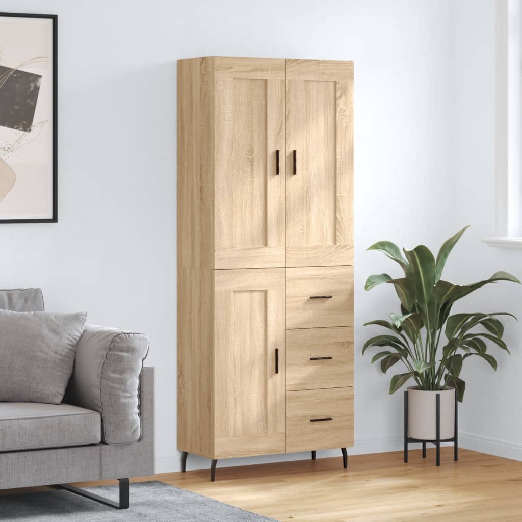 Högskåp 69,5X34X180 Cm Konstruerat Trä