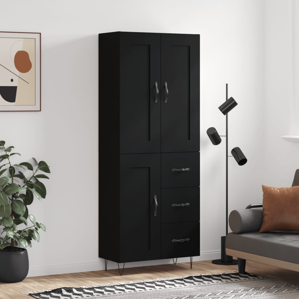 Högskåp 69,5X34X180 Cm Konstruerat Trä