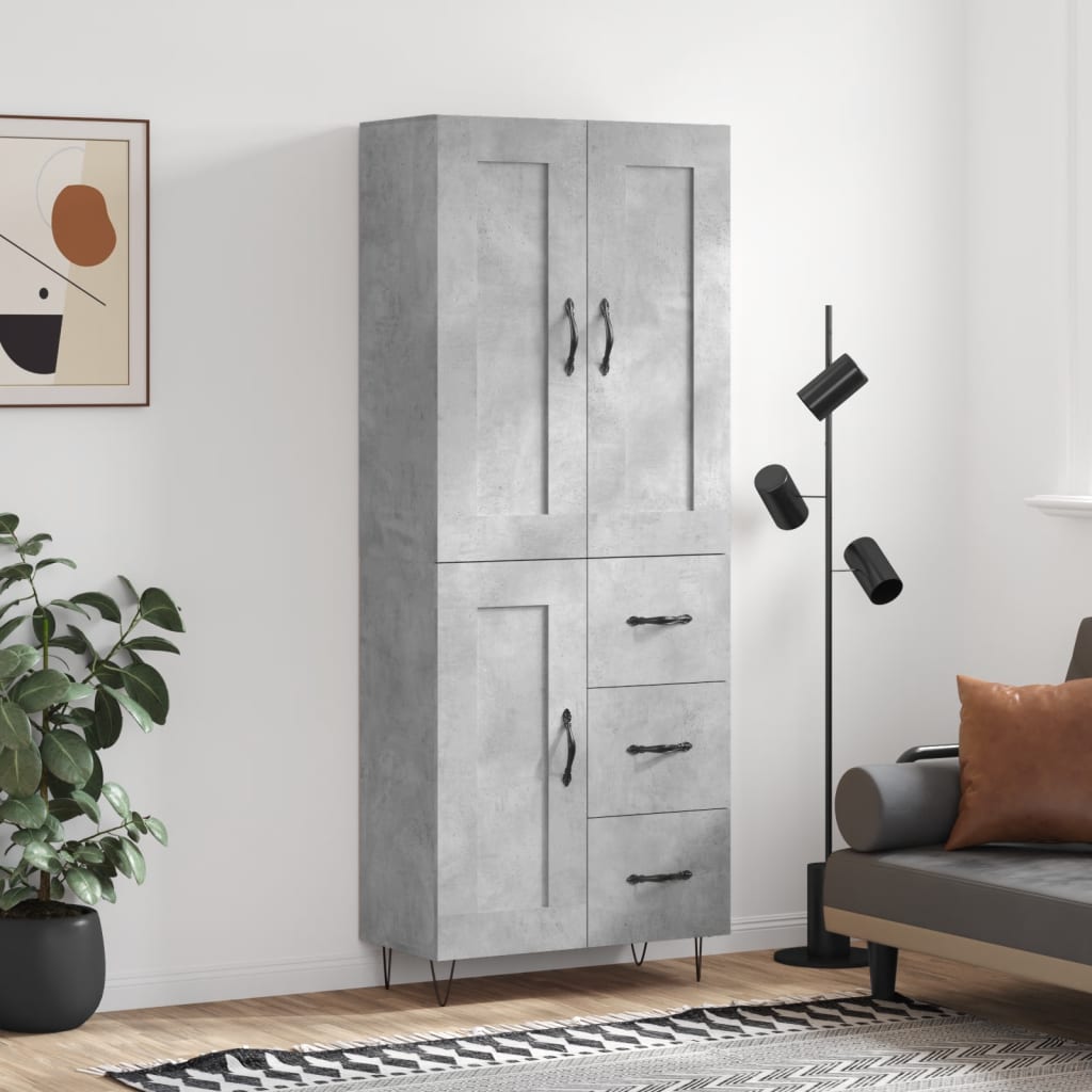 Högskåp 69,5X34X180 Cm Konstruerat Trä