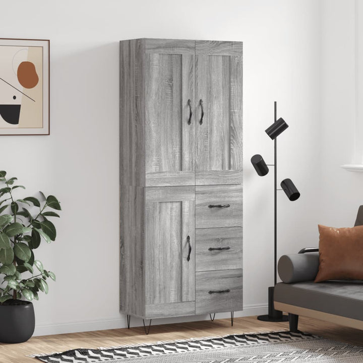 Högskåp 69,5X34X180 Cm Konstruerat Trä