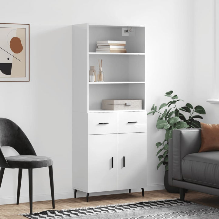 Högskåp Sonoma-Ek 69,5X34X180 Cm Konstruerat Trä