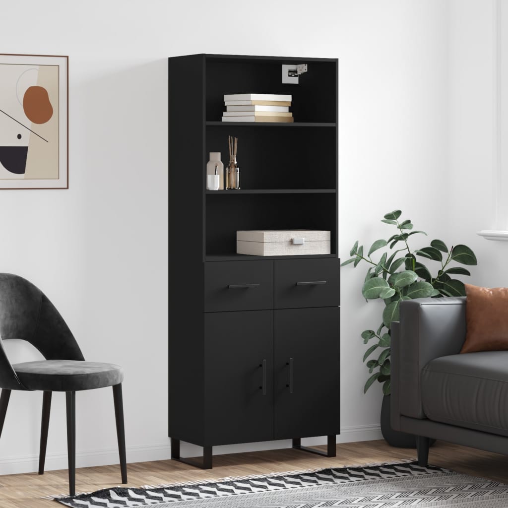 Högskåp Sonoma-Ek 69,5X34X180 Cm Konstruerat Trä