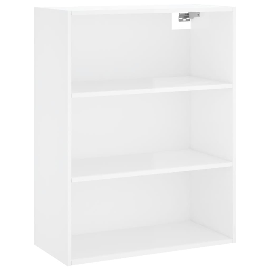 Högskåp Högglans Vit 69,5X34X180 Cm Konstruerat Trä