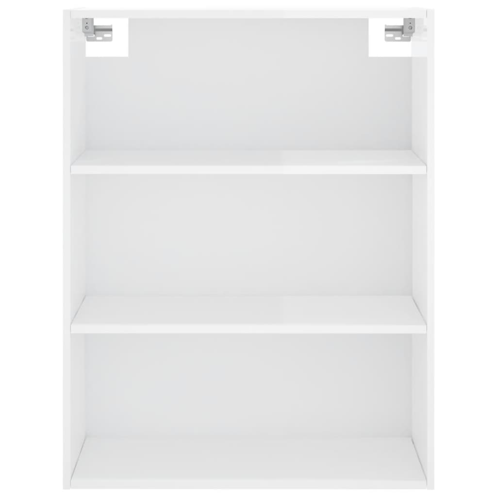 Högskåp Högglans Vit 69,5X34X180 Cm Konstruerat Trä