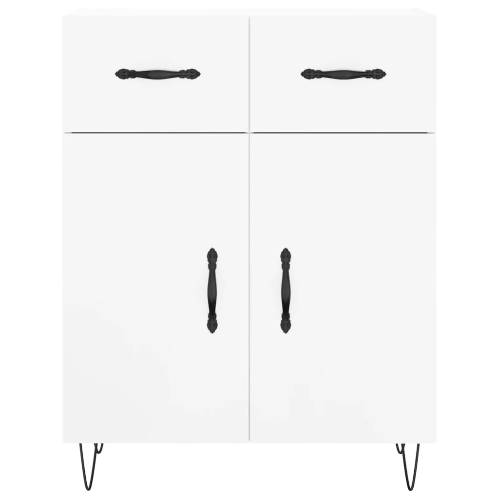 Högskåp Högglans Vit 69,5X34X180 Cm Konstruerat Trä