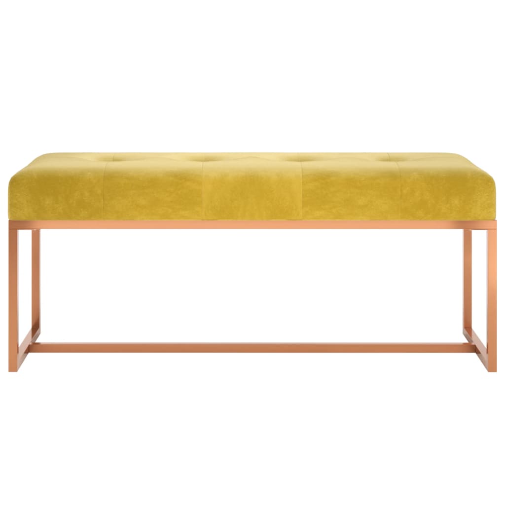 Bänk Senaps 110X36X45 Cm Sammet
