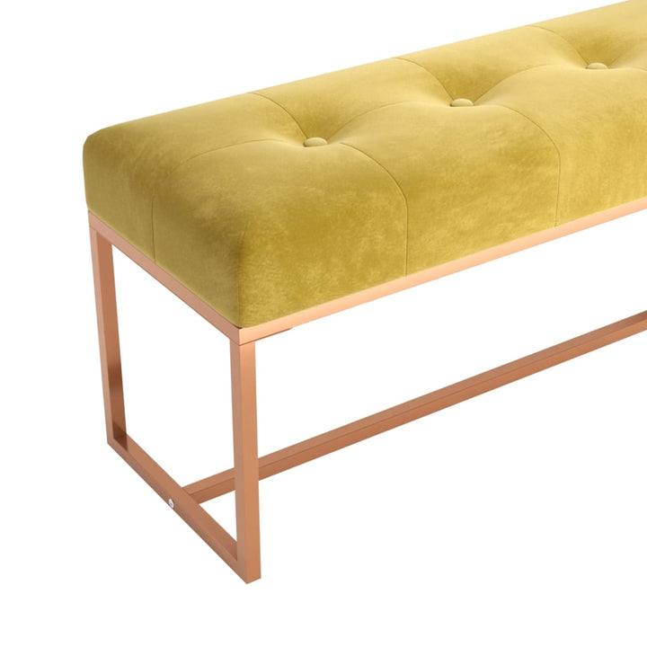 Bänk Senaps 110X36X45 Cm Sammet