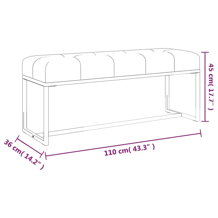 Bänk Senaps 110X36X45 Cm Sammet