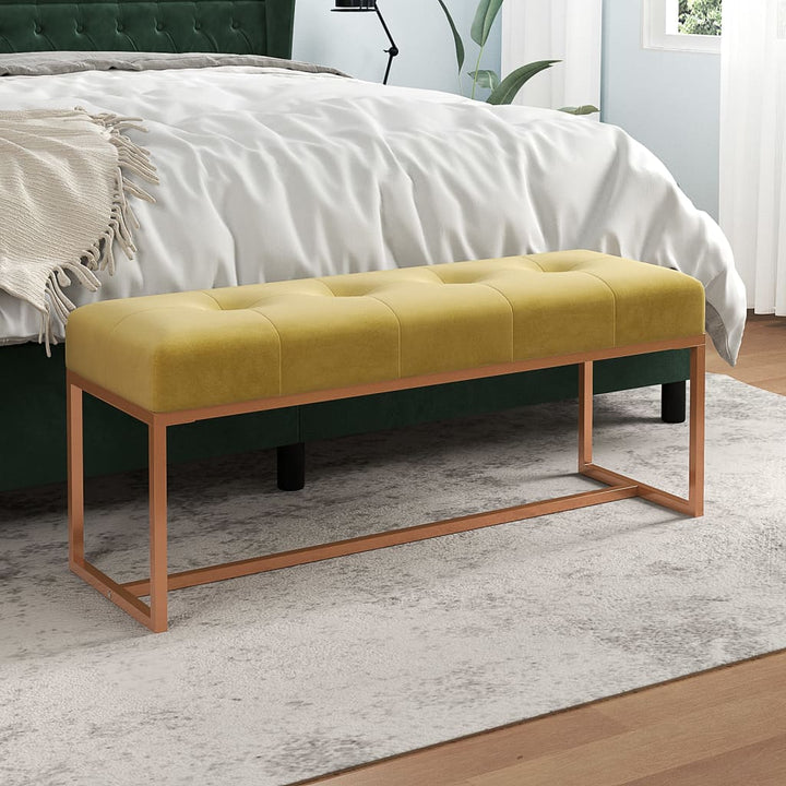 Bänk Senaps 110X36X45 Cm Sammet