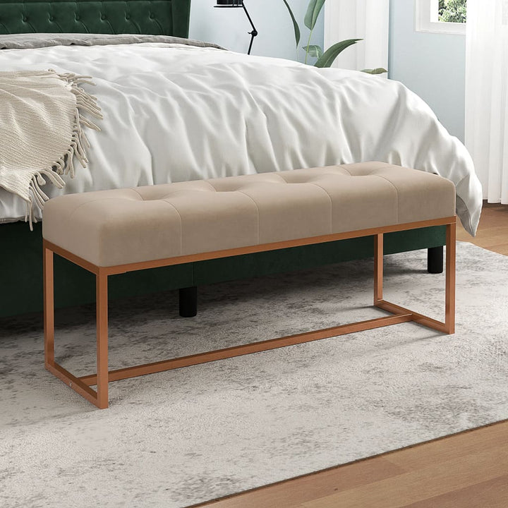 Bänk Senaps 110X36X45 Cm Sammet