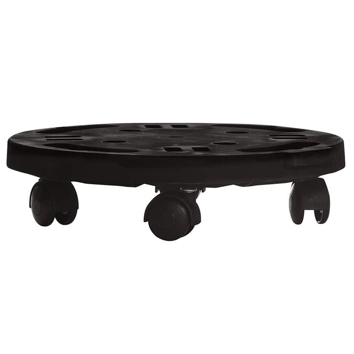 Blomvagnar Med Hjul 2 St Diameter 30 Cm Svart 170 Kg