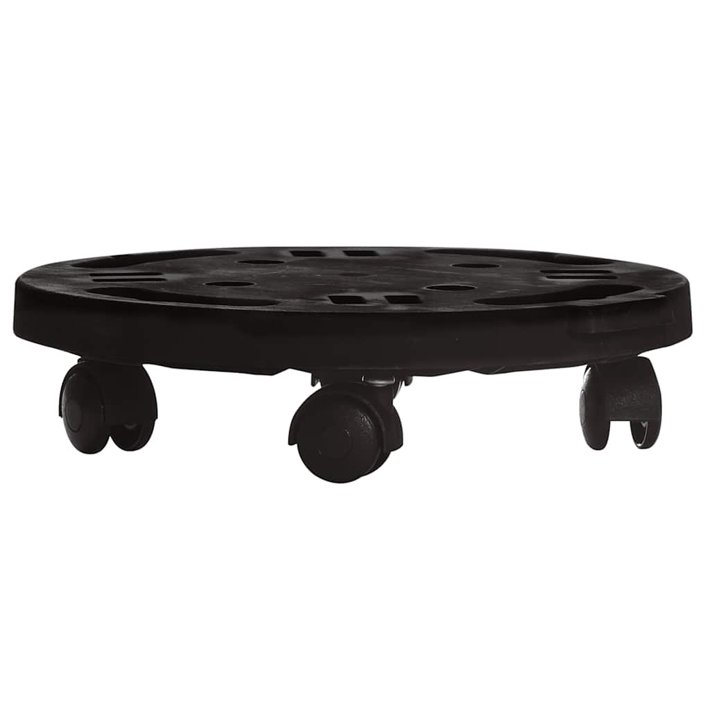 Blomvagnar Med Hjul 2 St Diameter 30 Cm Svart 170 Kg