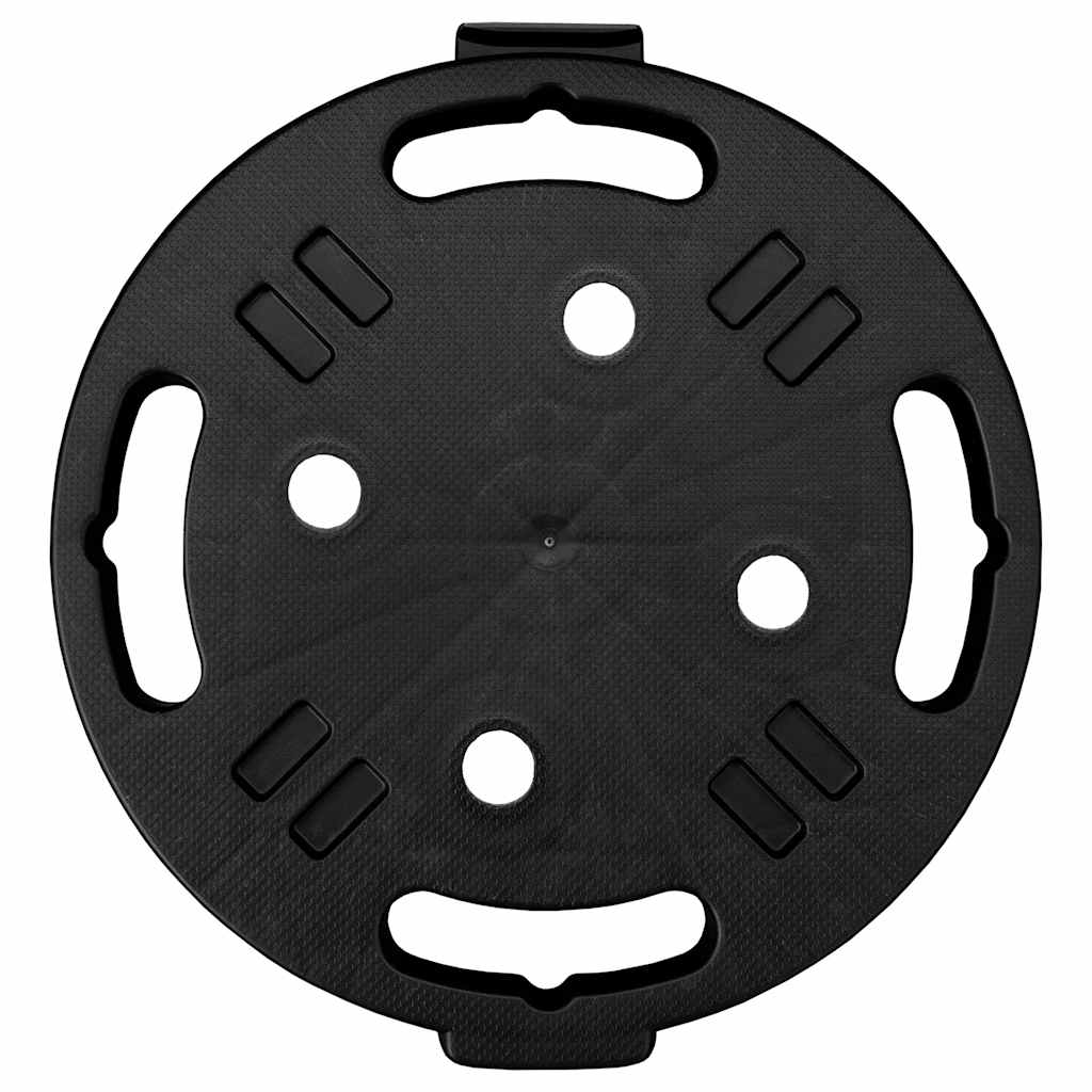 Blomvagnar Med Hjul 2 St Diameter 30 Cm Svart 170 Kg