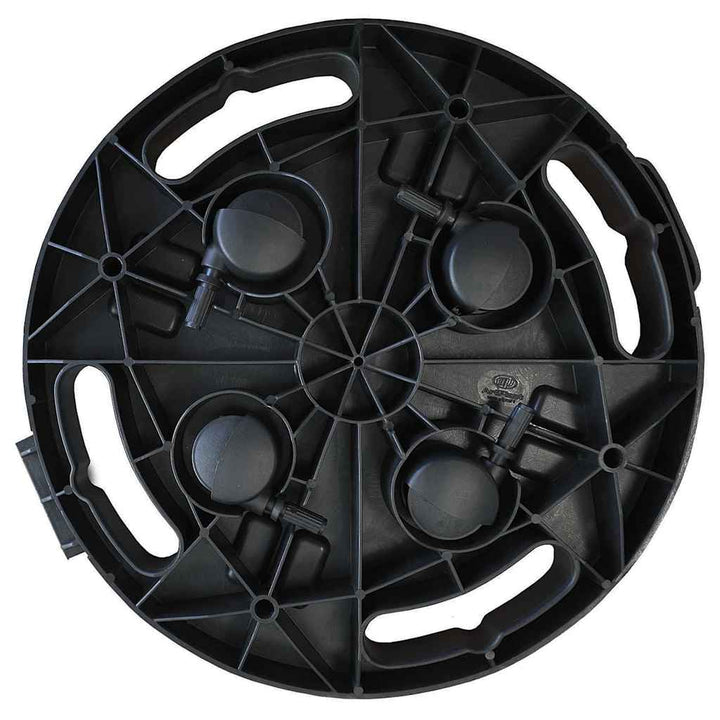 Blomvagnar Med Hjul 2 St Diameter 30 Cm Svart 170 Kg