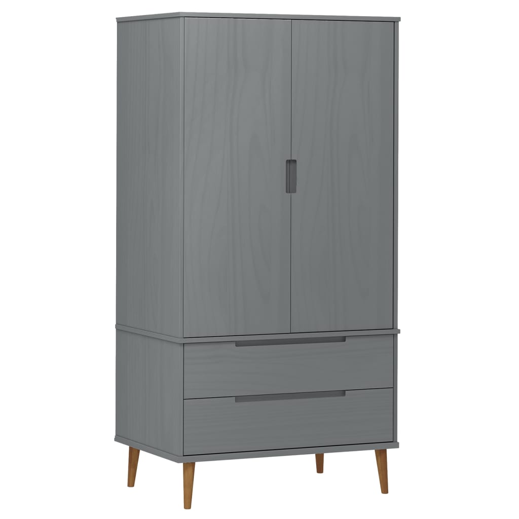 Klädskåp Molde 90X55X175 Cm Massiv Furu
