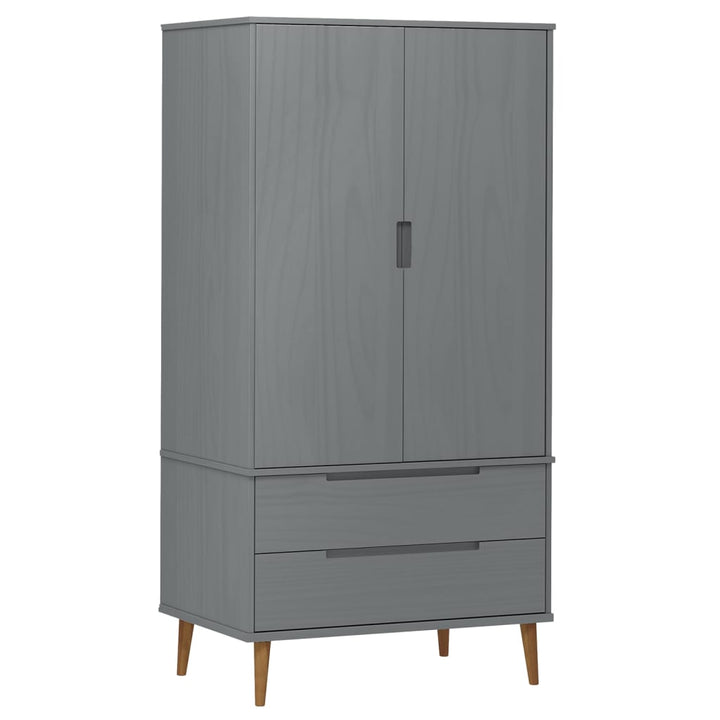 Klädskåp Molde 90X55X175 Cm Massiv Furu