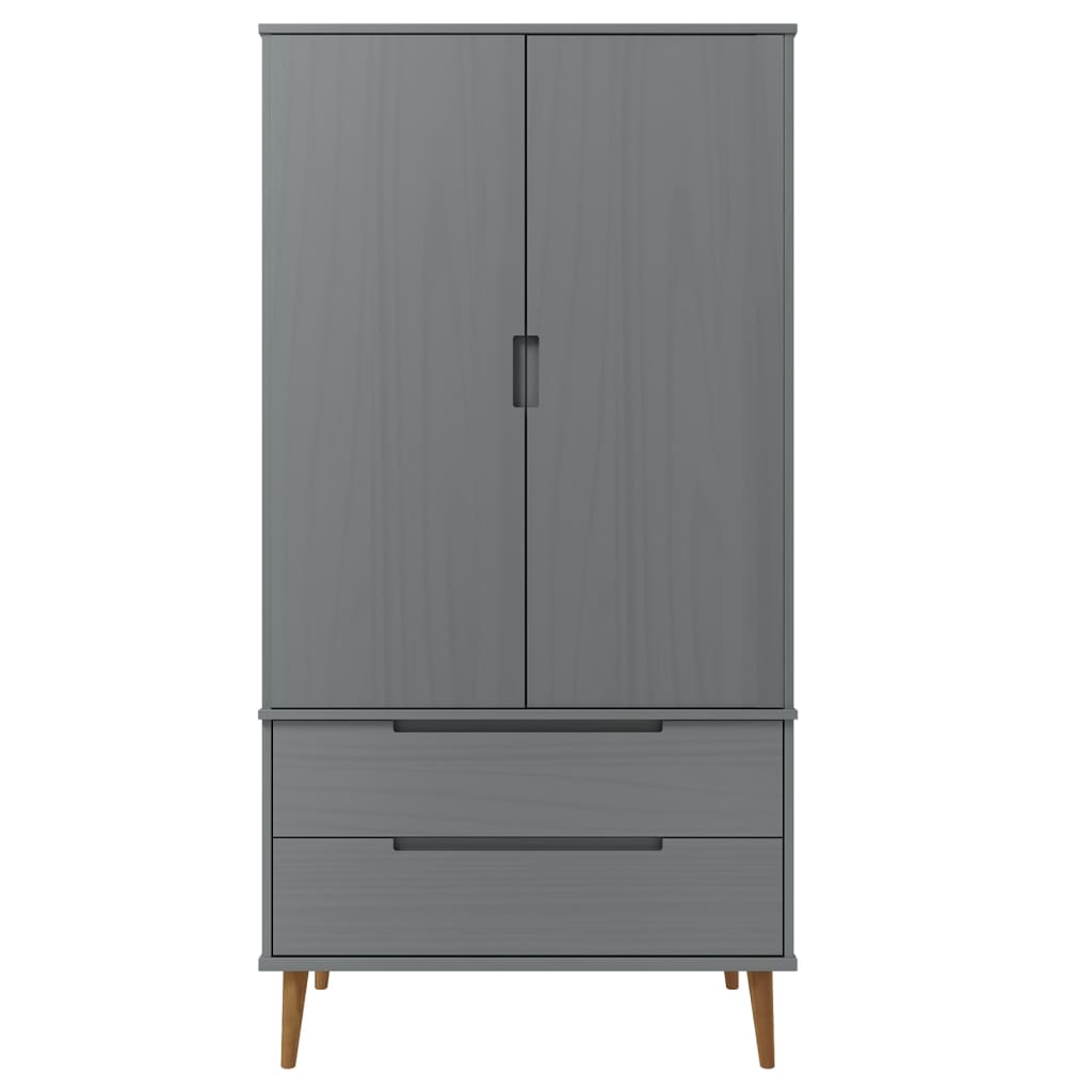 Klädskåp Molde 90X55X175 Cm Massiv Furu