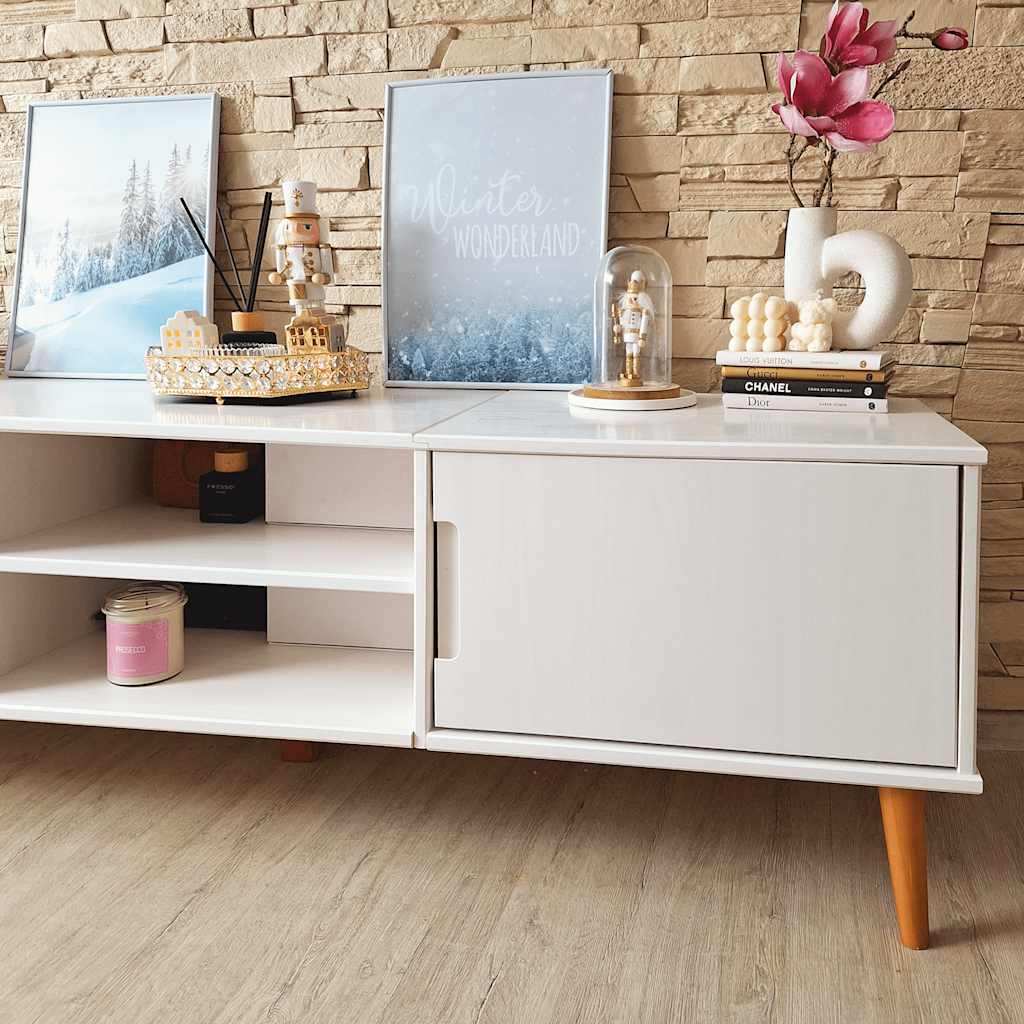 Tv-Bänk Molde 158X40X49 Cm Massiv Furu