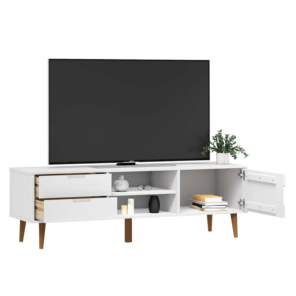 Tv-Bänk Molde 158X40X49 Cm Massiv Furu
