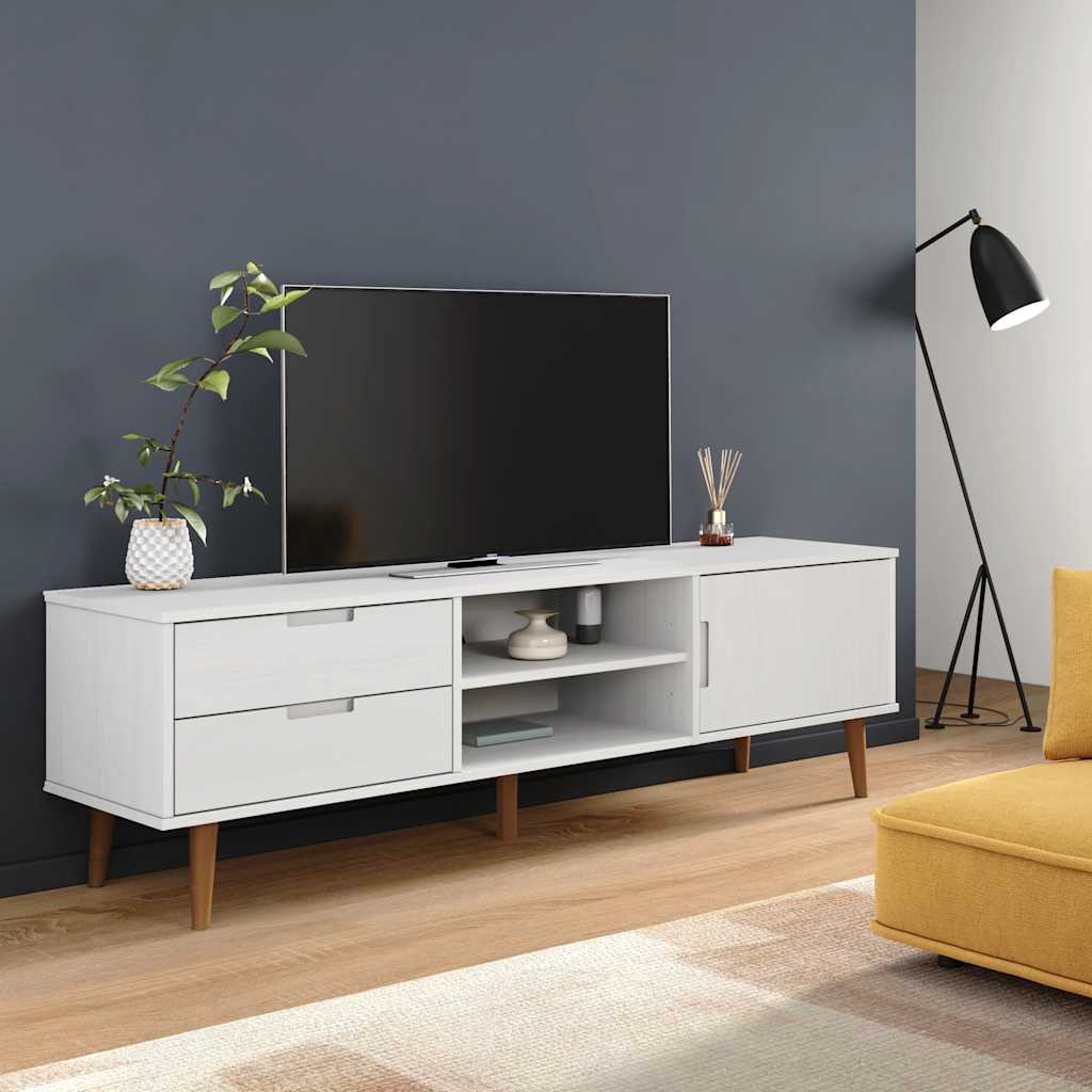 Tv-Bänk Molde 158X40X49 Cm Massiv Furu