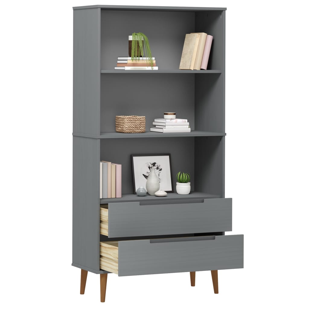Bokhylla Molde 85X35X170,5 Cm Massiv Furu