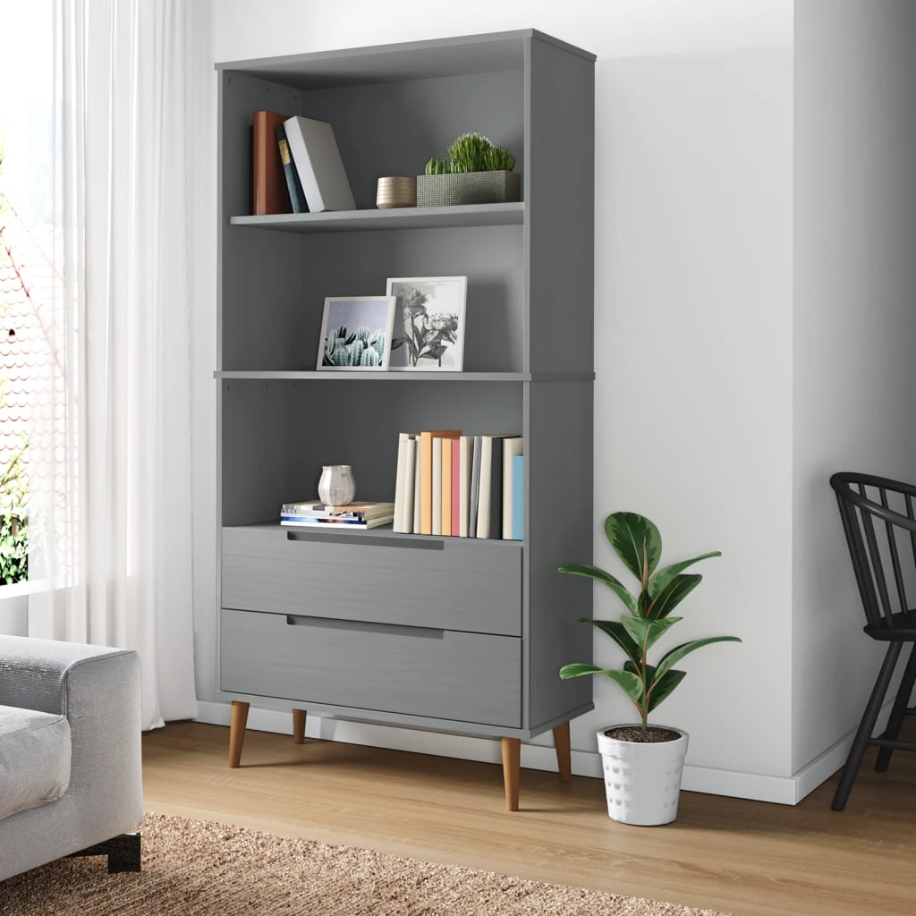 Bokhylla Molde 85X35X170,5 Cm Massiv Furu