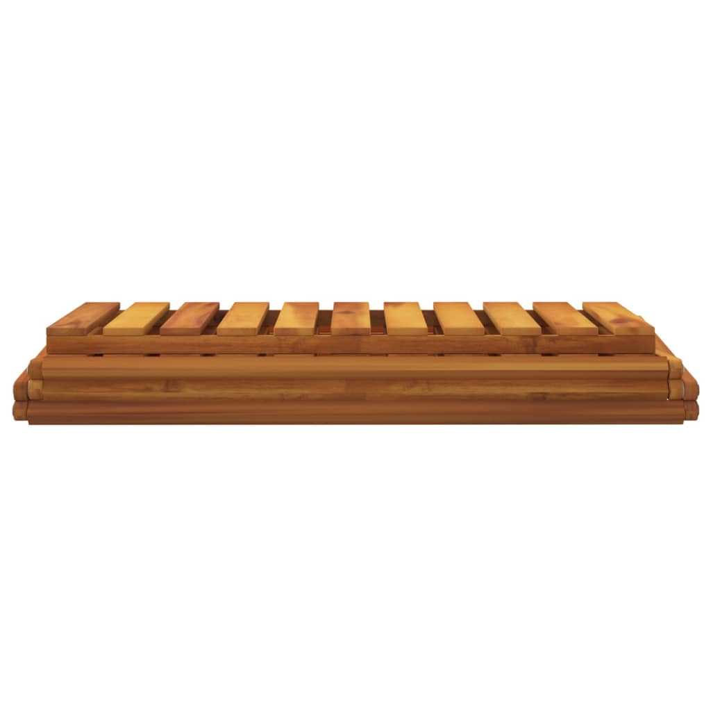 Hopfällbar Hylla 3 Hyllplan 70X31X63 Cm Massivt Akaciaträ