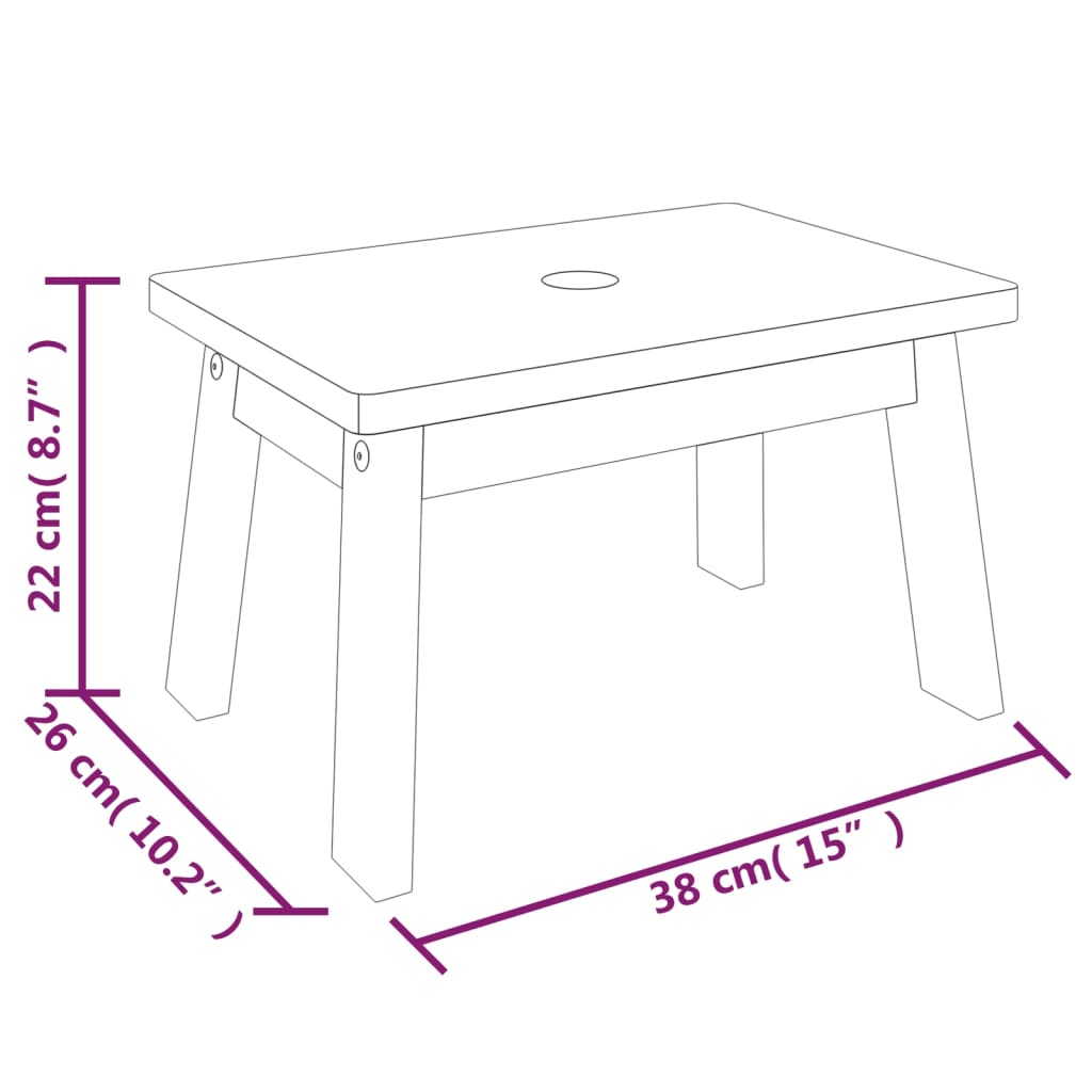 Stegpall 38X26X22 Cm Massivt Akaciaträ